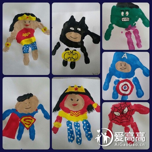 Super Hero Handprint Art