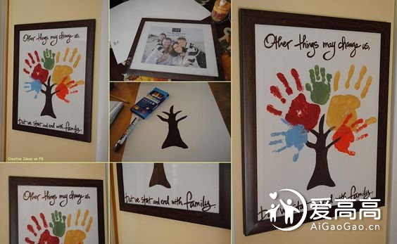 Family Tree Handprint Picture...Other things may change us, but we start and end with family